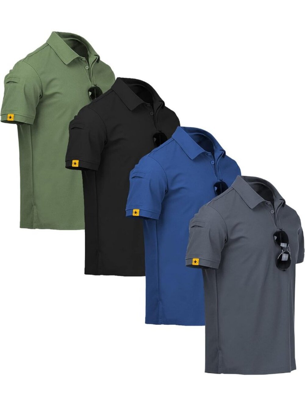 Men's Moisture-Wicking Golf Polo Shirt | Short Sleeve Athletic Tee, Activewear